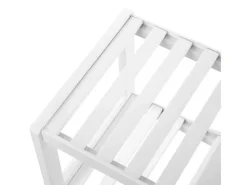 Songmics Schuhregal Bambus 26 cm x 70 cm x 33 cm Weiß