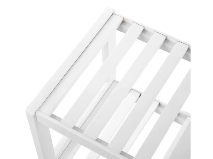 Songmics Schuhregal Bambus 26 cm x 70 cm x 33 cm Weiß