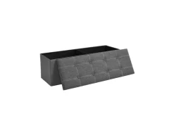 Songmics Sitzbank mit Stauraum 110 cm x 38 cm x 38 cm Grau* Sitzbänke