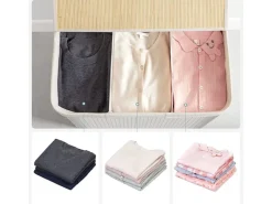 Songmics Wäschekorb 3 Sortierfächern 40 cm x 60 cm x 61,5 cm Weiß 150 l* Bettwäsche
