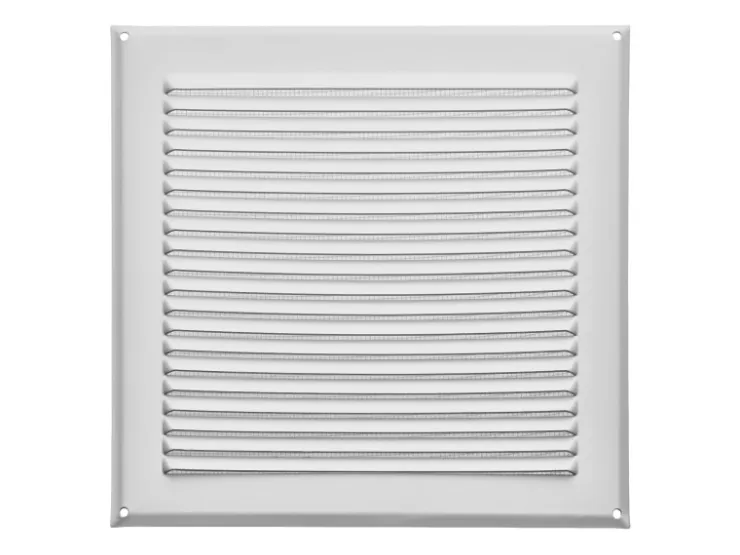 SOTECH Aluminium-Lüftungsgitter 250 x 250 mm Aufschraubbar mit Insektenschutz* Insektenschutz