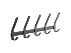 SOTECH Blackline ALBA Hakenleiste Groß 450 mm mit 5 Haken Schwarz Pulverbeschichtet