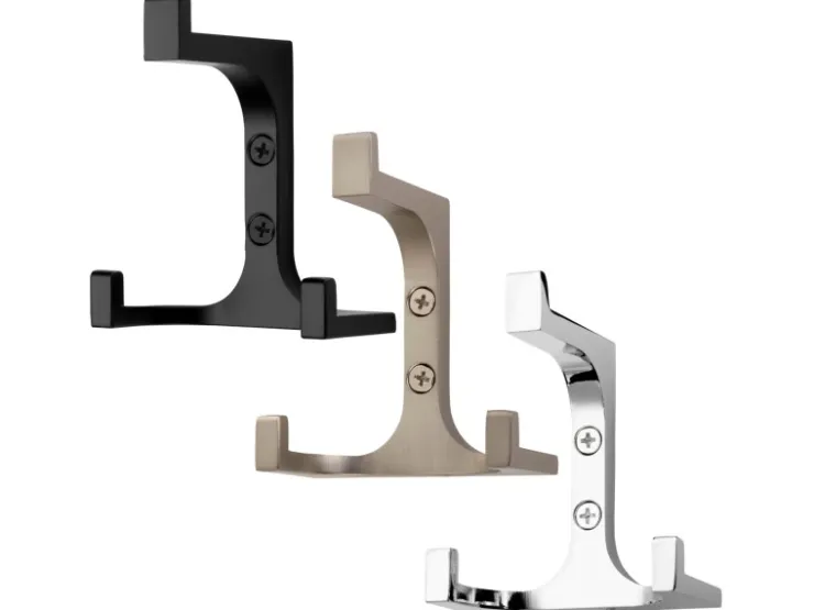 SOTECH Garderobenhaken QUADRATO Höhe 81 mm x Breite 70 mm Schwarz Matt Aus Zinkdruckguss