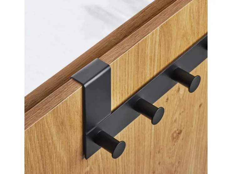 SOTECH Türgarderobe LINEA I Edelstahl mit 6 Haken für Türen mit Falz max. 16 mm