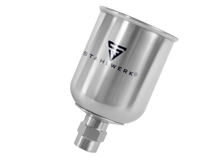 STAHLWERK Alu Fließbecher 125 ml Farbbecher für Lackierpistole* Klarlacke