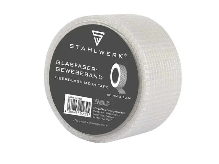 STAHLWERK Glasfaser-Gewebeband 20 m x 50 mm, selbstklebend* Malerbedarf
