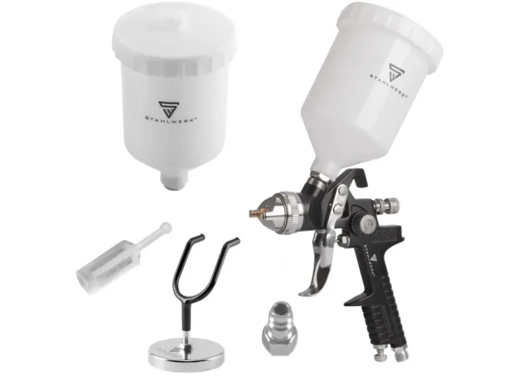 STAHLWERK HVLP Lackierpistole SG-600 ST mit 14 mm Düse und 600 ml Fließbecher* Klarlacke