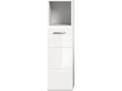 Standschrank Ice 30 cm x 110 cm x 30 cm Weiß-Weiß