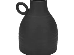 Steingut-Vase Ancient Secrets 13,2 cm x 12,7 cm x 16,5 cm Schwarz* Vasen