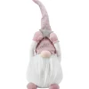 Stoff-Weihnachtsmann Sitzend Rosa-Weiß 45 cm x 9 cm x 16 cm
