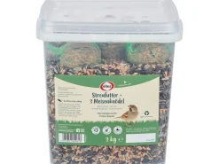 elles Streufutter inkl. 3 Meisenknödel für Wildvögel im 3 kg Eimer* Vogelbedarf|Malerbedarf