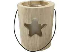Sunny Garden Windlicht Holzstamm Nordic-Style mit Glas 3-fach sort. Ø 13 x 15 cm* Laternen