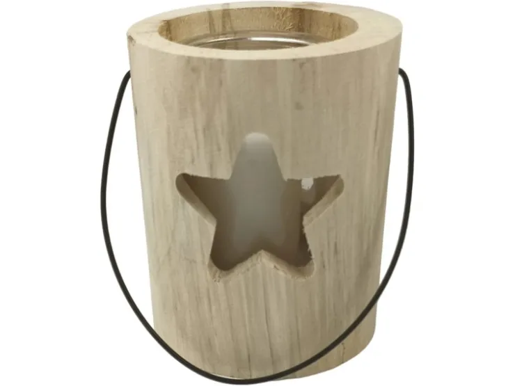 Sunny Garden Windlicht Holzstamm Nordic-Style mit Glas 3-fach sort. Ø 13 x 15 cm* Laternen
