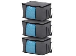 SVITA Aufbewahrungstasche L 3er Set Organizer Unterbettkommode* Bettwäsche