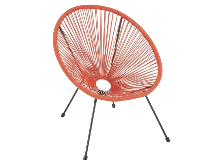 SVITA Bali Balkon Möbel Set Lounge Garnitur Relax Egg-Chair Flecht-Design Terracotta* Sessel