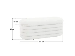 SVITA Blossom XL Hocker Mit Stauraum Sitzhocker Ottomane Pouf Teddyboucle* Aufbewahrung|Sitzbänke