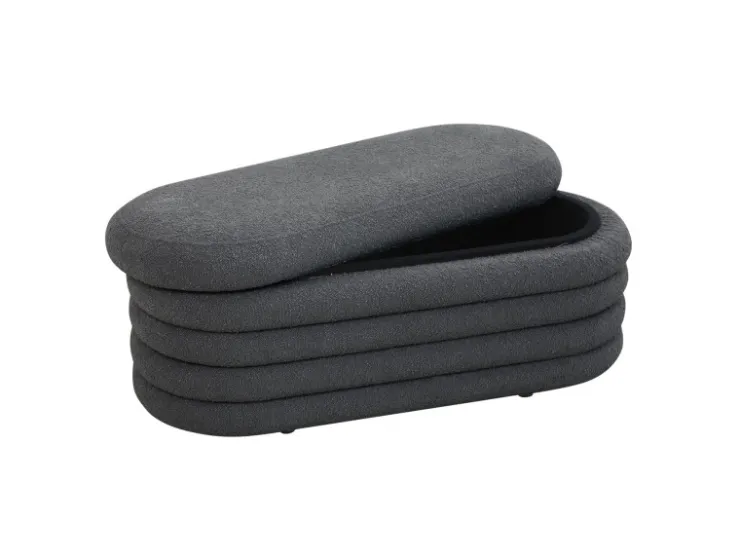 SVITA Blossom XL Hocker Mit Stauraum Sitzhocker Ottomane Pouf Teddyboucle* Aufbewahrung