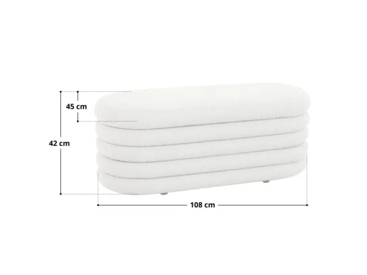 SVITA Blossom XL Hocker Mit Stauraum Sitzhocker Ottomane Pouf Teddyboucle* Aufbewahrung