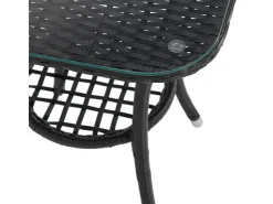 SVITA Brooklyn Bistro Gartenmöbelset 3-tlg. Rattan Outdoor Gartenlounge