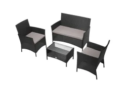 SVITA Brooklyn Polyrattan Sitzgruppe Lounge Gartenmöbel Set