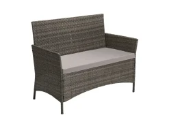 SVITA Brooklyn Polyrattan Sitzgruppe Lounge Gartenmöbel Set* Kissen|Sessel