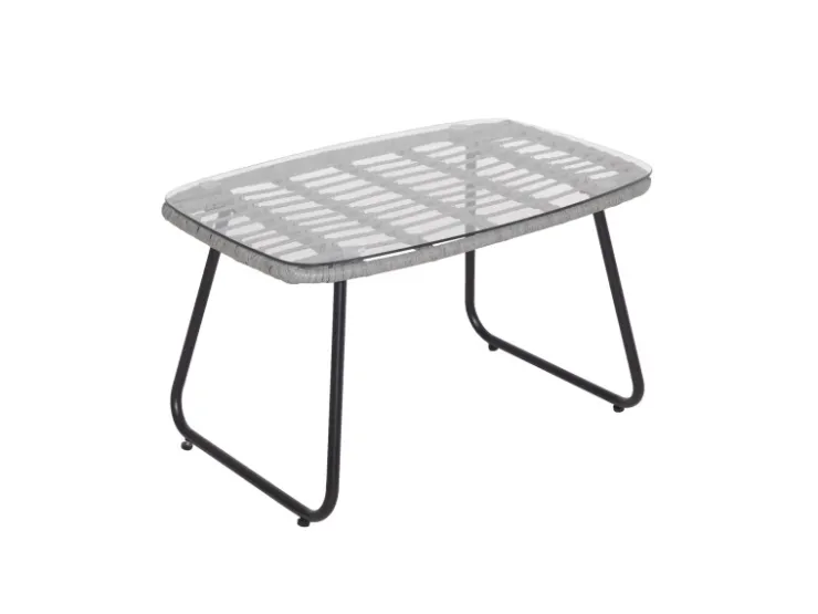 SVITA Capri Balkonmöbel-Set Polyrattan Sitzgruppe Outdoor 4-tlg. Gartenlounge Hell* Kissen|Stühle