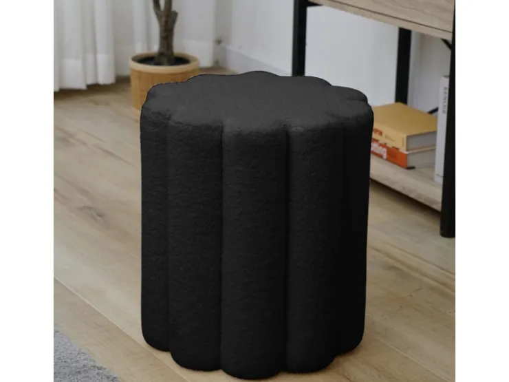 SVITA Dahlia Hocker Pouf Teddyboucle Modern* Hocker