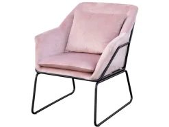 SVITA Josie Loungesessel Gepolstert Mit Armlehne Metallgestell Samtbezug* Sessel