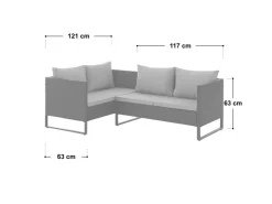 SVITA Kansas Rattanlounge Gartenmöbel Set Gartensofa Polyrattan