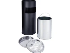 SVITA 30L Standaschenbecher Eimer Aschenbecher Mülleimer Ascher 60x25cm
