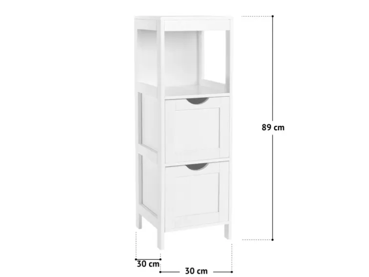 SVITA Lintu Badregal Standregal Badezimmerschrank Schubladen Holzoptik Weiß* Schränke