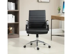 SVITA Office Comfort Bürostuhl Schreibtischstuhl Drehstuhl Niedrige Rückenlehne Kunstleder* Stühle
