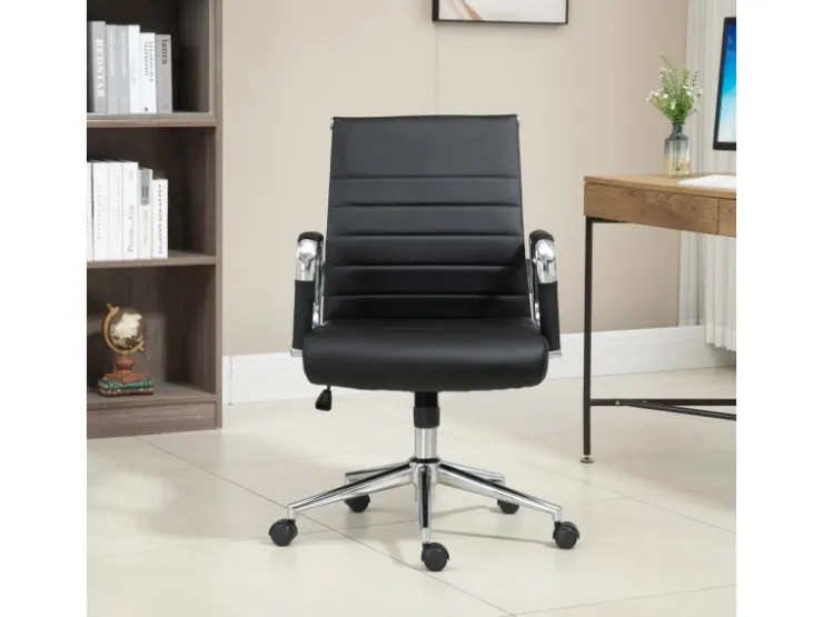 SVITA Office Comfort Bürostuhl Schreibtischstuhl Drehstuhl Niedrige Rückenlehne Kunstleder* Stühle