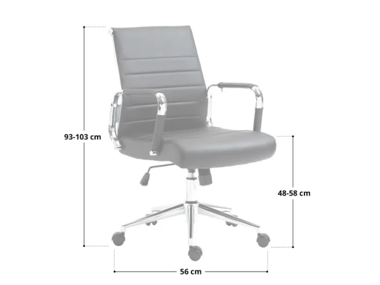 SVITA Office Comfort Bürostuhl Schreibtischstuhl Drehstuhl Niedrige Rückenlehne Kunstleder* Stühle