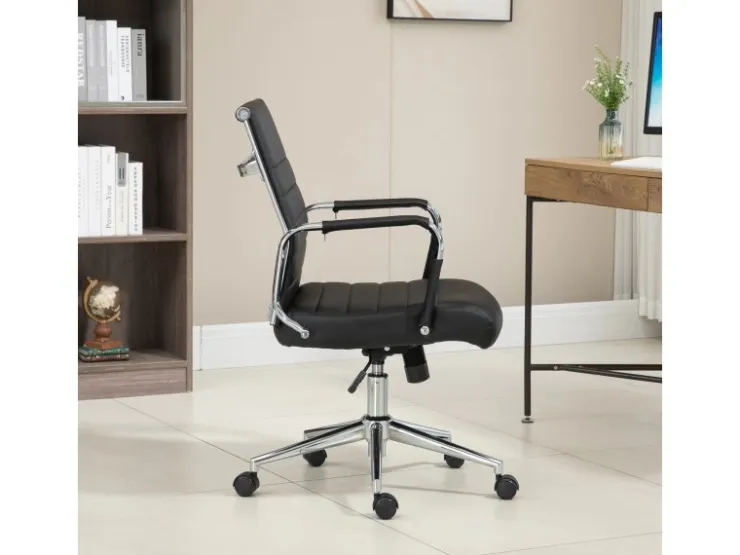 SVITA Office Comfort Bürostuhl Schreibtischstuhl Drehstuhl Niedrige Rückenlehne Kunstleder* Stühle