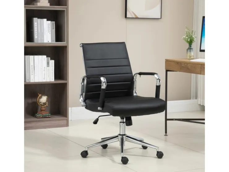 SVITA Office Comfort Bürostuhl Schreibtischstuhl Drehstuhl Niedrige Rückenlehne Kunstleder* Stühle