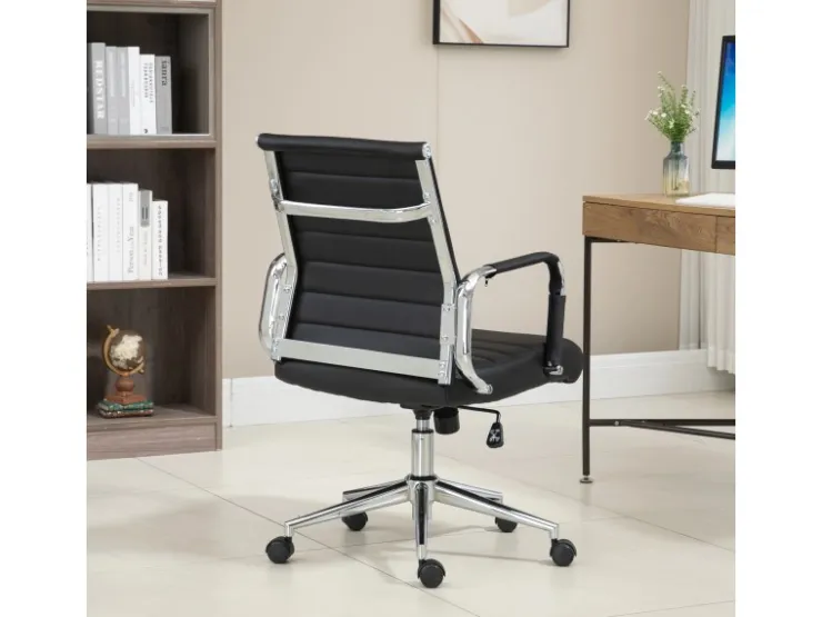 SVITA Office Comfort Bürostuhl Schreibtischstuhl Drehstuhl Niedrige Rückenlehne Kunstleder* Stühle