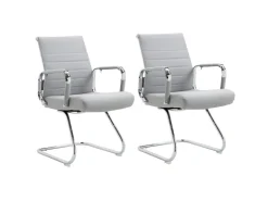 SVITA Office Comfort 2er Set Besucherstuhl Freischwinger Mit Armlehne LB Stoff* Stühle
