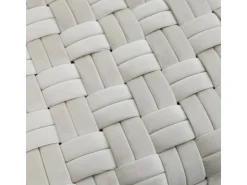 SVITA Poppy Hocker Sitzpouf Geflochten Sitzhocker Fußhocker Für Sessel Samt