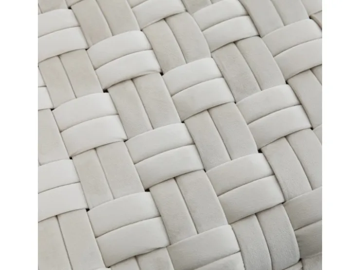 SVITA Poppy Hocker Sitzpouf Geflochten Sitzhocker Fußhocker Für Sessel Samt