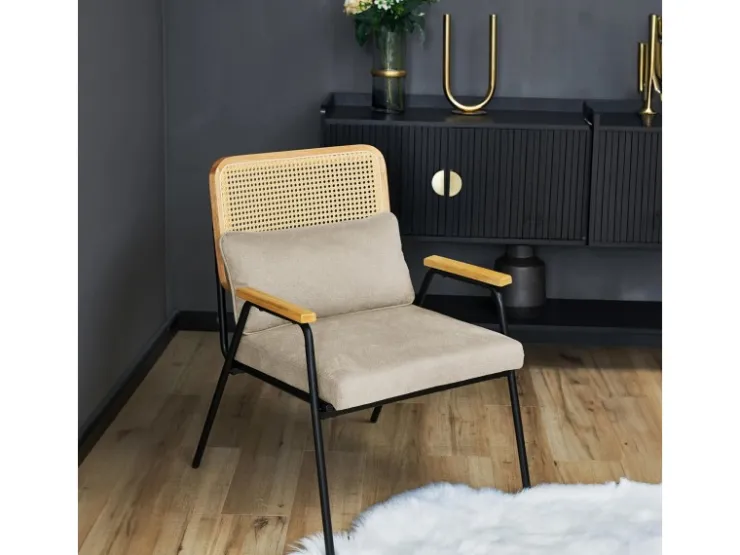 SVITA Thea Loungesessel Loungestuhl Mit Armlehnen Kissen Indoor Relaxstuhl