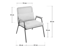 SVITA Thea Loungesessel Loungestuhl Mit Armlehnen Kissen Indoor Relaxstuhl