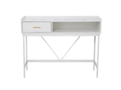 SVITA Valeo Konsolentisch Schmal Mit Ablage Standregal Flurtisch Mit Schublade Weiß