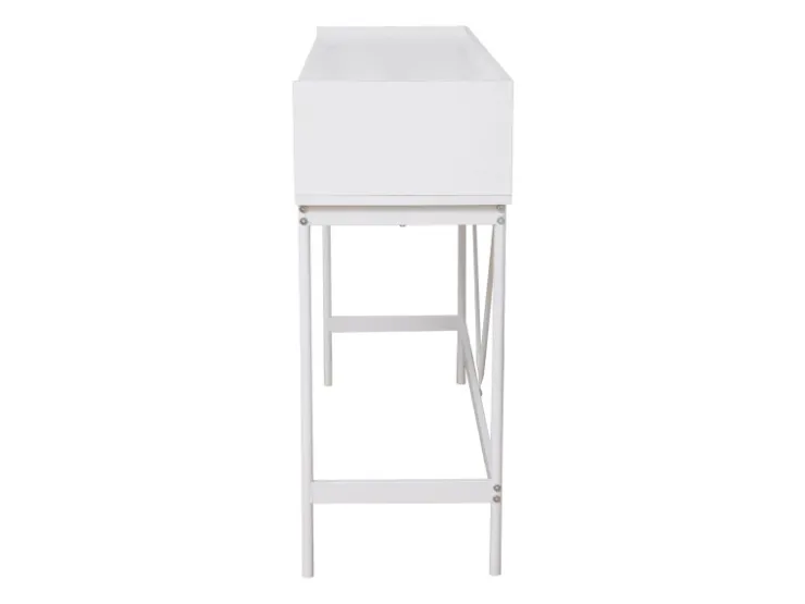 SVITA Valeo Konsolentisch Schmal Mit Ablage Standregal Flurtisch Mit Schublade Weiß