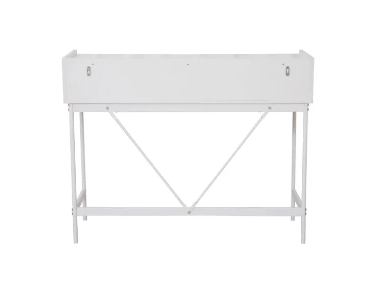 SVITA Valeo Konsolentisch Schmal Mit Ablage Standregal Flurtisch Mit Schublade Weiß