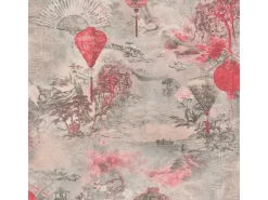 Tadessi Tapete Vintage M1 No 3094 Vliestapete Rosa Vintagetapete Retro Natur Asiatisch* Dekorative Tapeten
