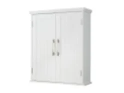 Teamson Home Holz Badezimmer Wand Medizinschrank mit Verstellbaren Regalen Weiß* Regal Weiß