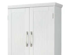 Teamson Home Holz Badezimmer Wand Medizinschrank mit Verstellbaren Regalen Weiß* Regal Weiß