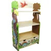 Teamson Kids Kinderbücherregal Dinosaurier Holz Stauraum Blau* Aufbewahrung|Bücherregale