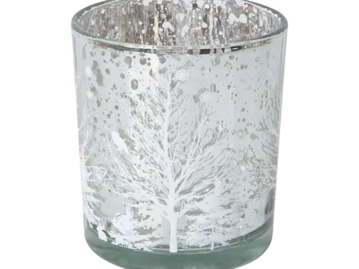 Teelicht-Glas Baum Ø 7 cm x 8 cm 3-fach sortiert* Kerzenhalter